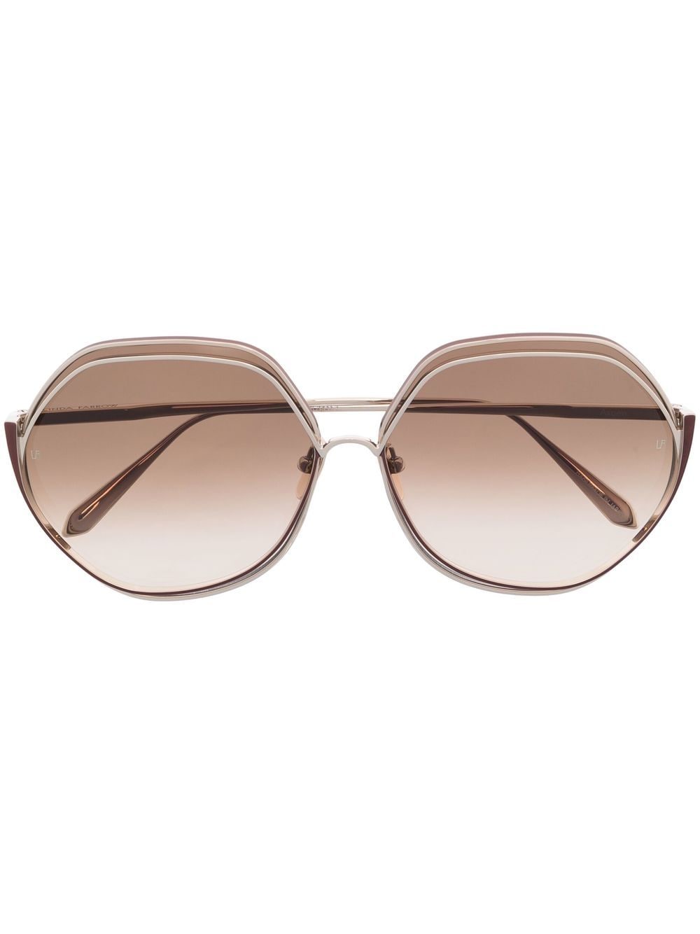 Linda Farrow Aspen round-frame sunglasses - Silver von Linda Farrow