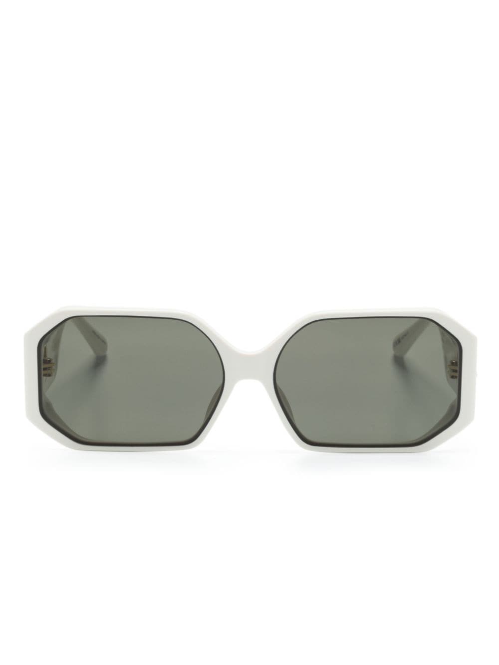 Linda Farrow Bailey geometric-frame sunglasses - White von Linda Farrow