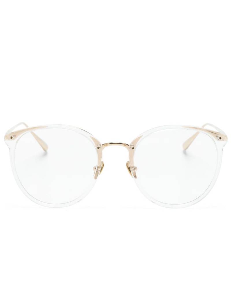 Linda Farrow Calthorpe oval-frame glasses - Gold von Linda Farrow