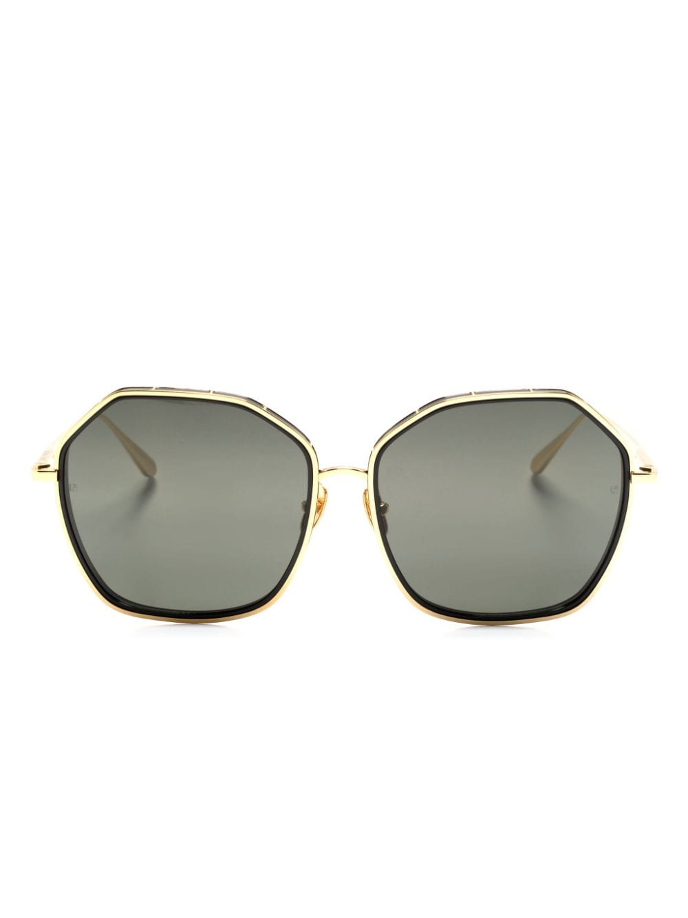 Linda Farrow Camila geometric-frame sunglasses - Gold von Linda Farrow