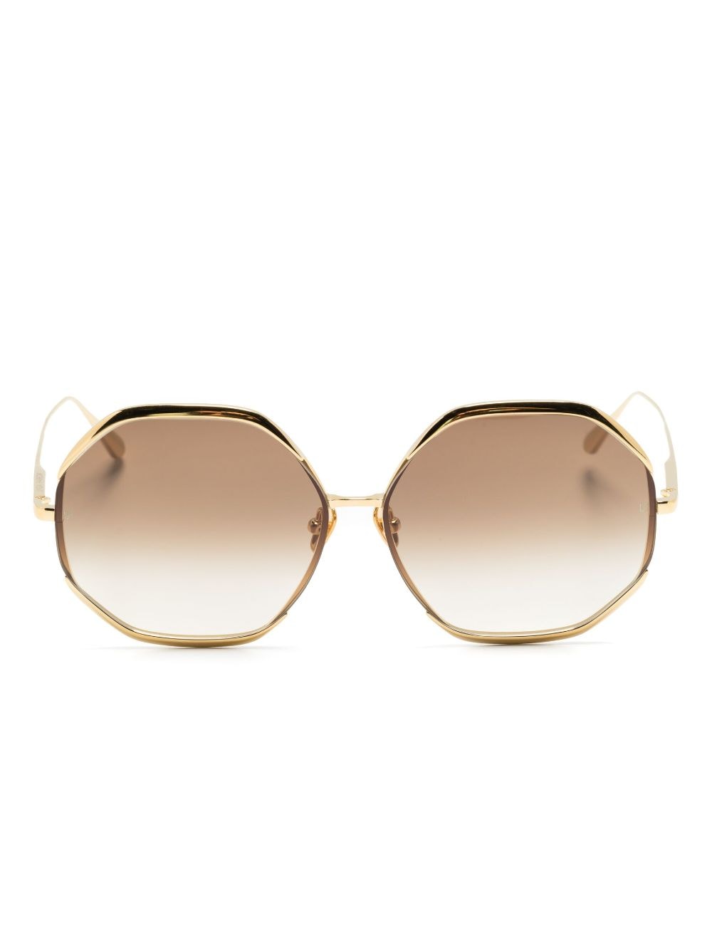 Linda Farrow Camila oversize-frame sunglasses - Gold von Linda Farrow