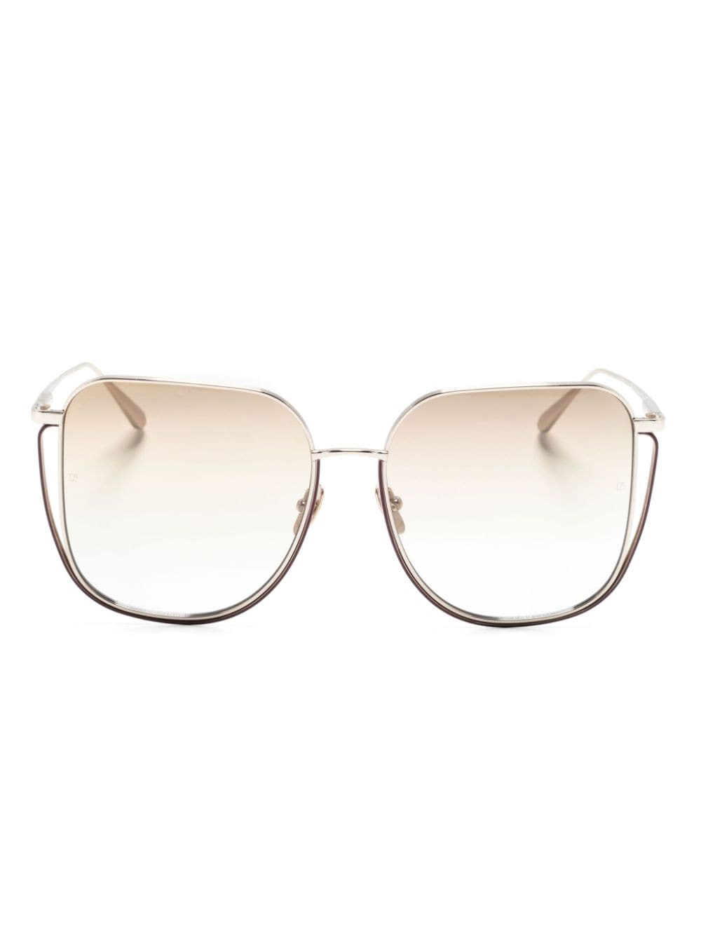 Linda Farrow Camry oversize-frame sunglasses - Silver von Linda Farrow