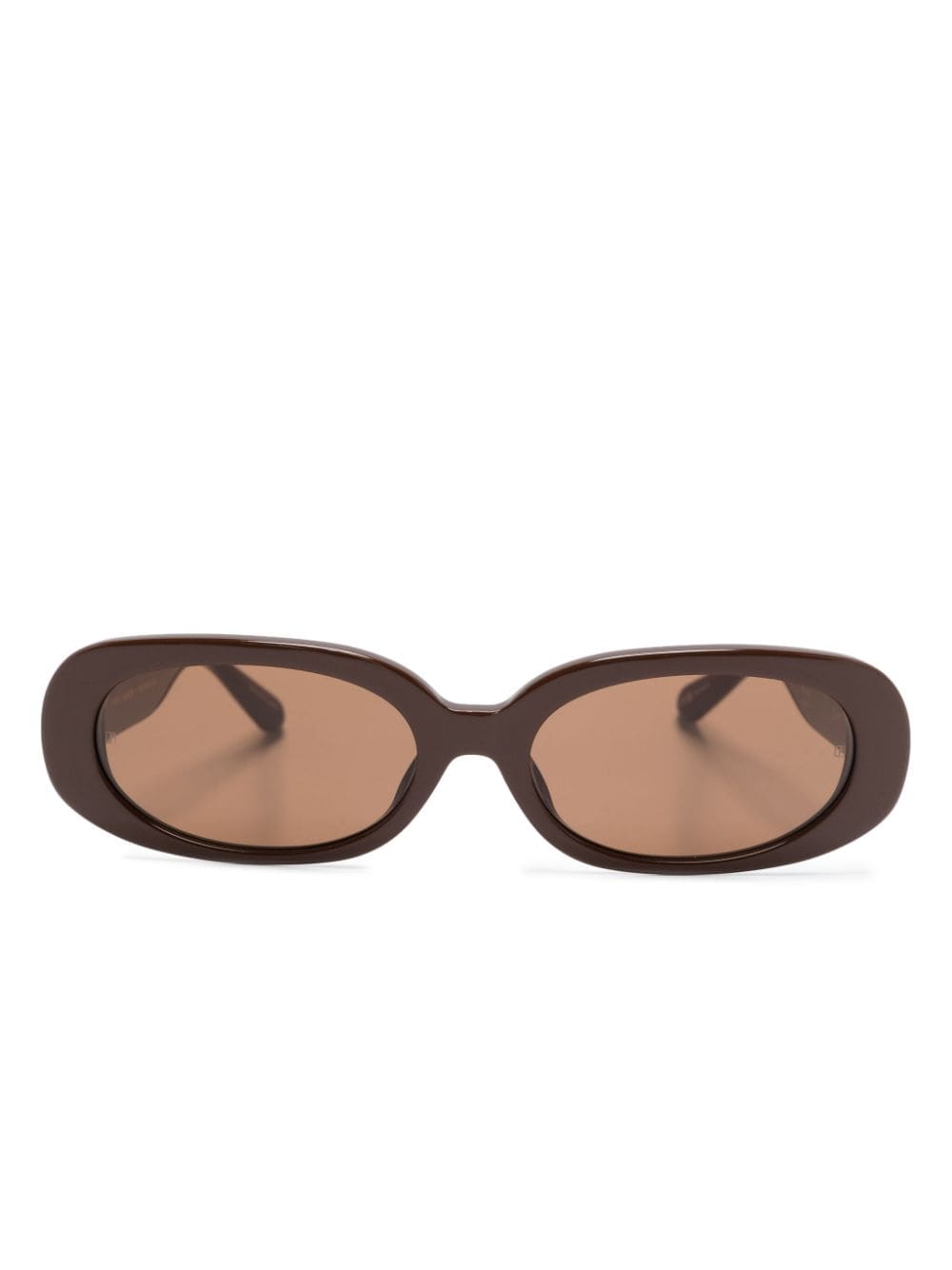 Linda Farrow Cara oval-frame tinted sunglasses - Brown von Linda Farrow