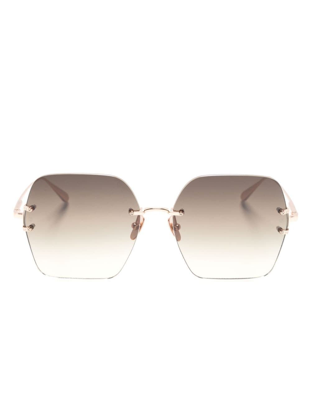 Linda Farrow Carina oversize-frame sunglasses - Brown von Linda Farrow