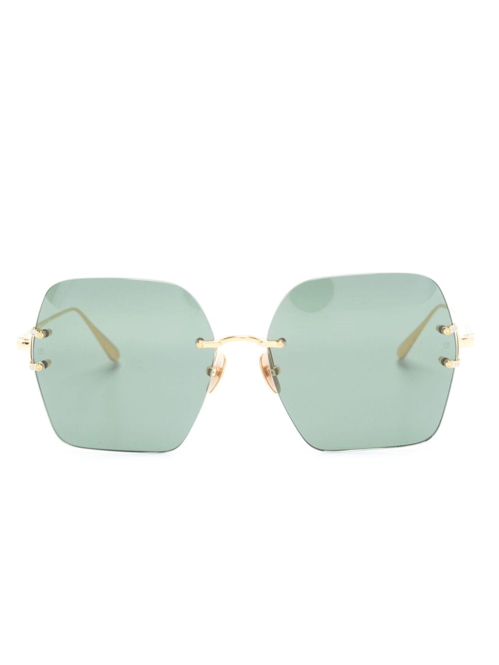 Linda Farrow Carina oversize-frame sunglasses - Gold von Linda Farrow