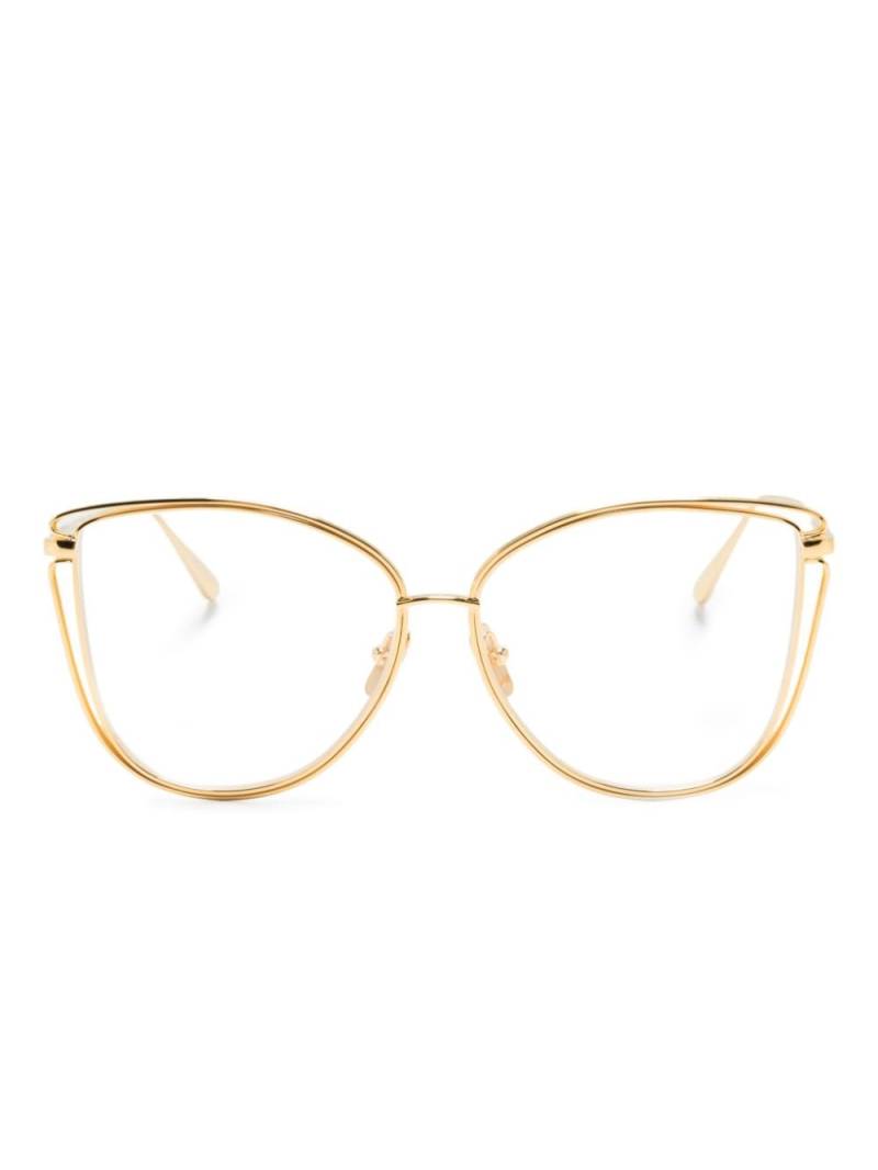Linda Farrow Dinah cat-eye glasses - Gold von Linda Farrow