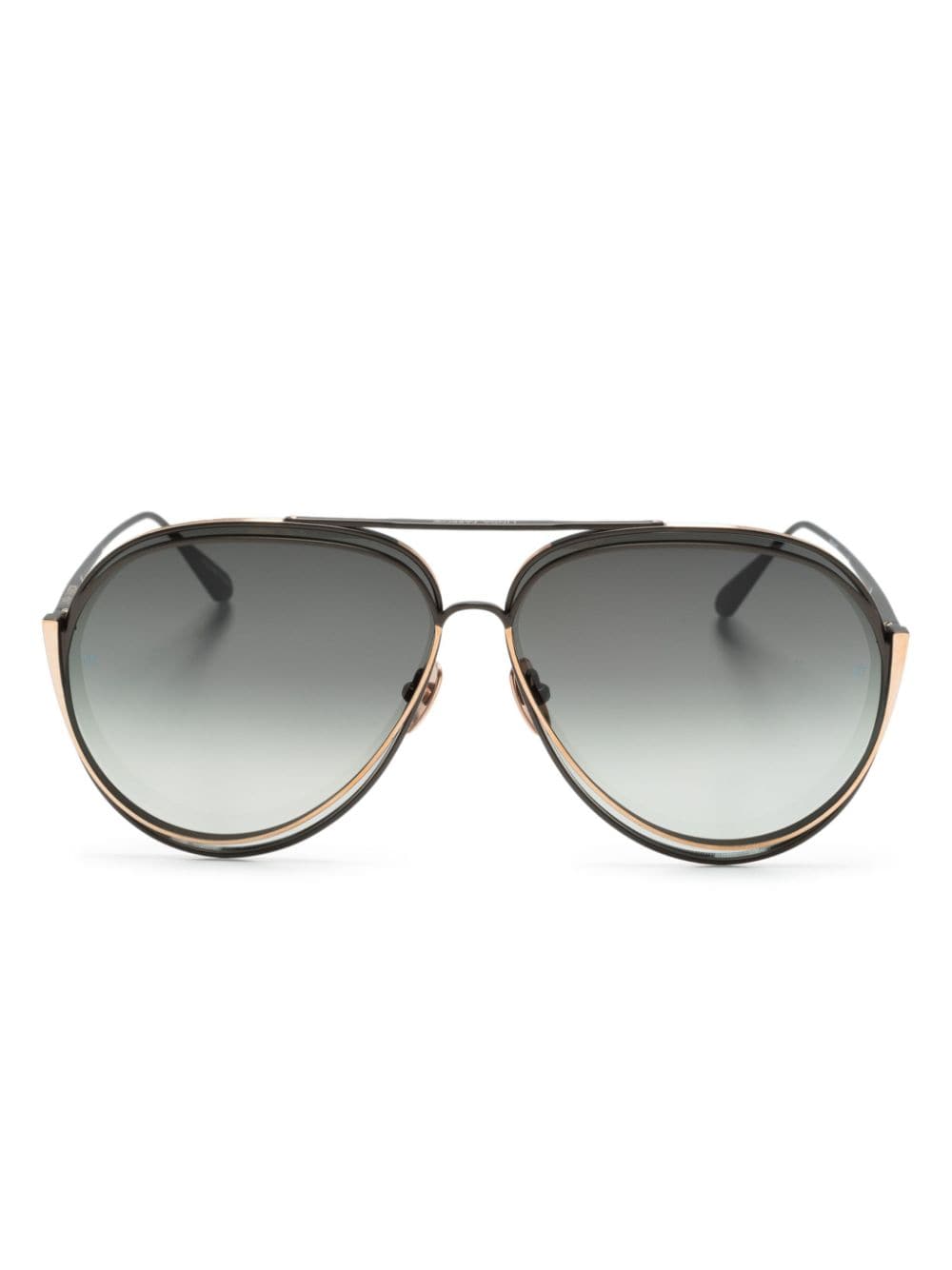 Linda Farrow Francisco pilot-frame sunglasses - Brown von Linda Farrow