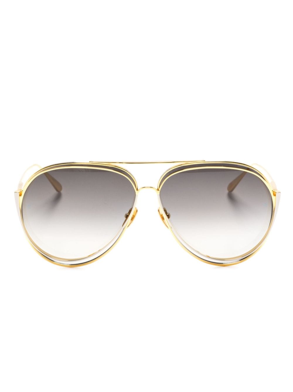 Linda Farrow Francisco pilot-frame sunglasses - Gold von Linda Farrow