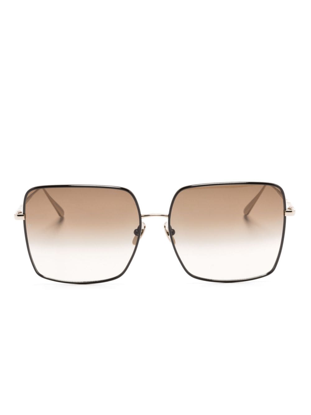 Linda Farrow Hina square-frame sunglasses - Gold von Linda Farrow