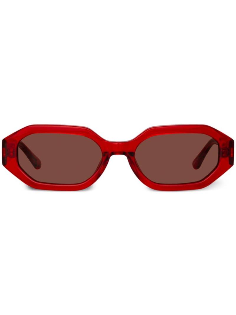 Linda Farrow Irene oval-lenses sunglasses - Red von Linda Farrow