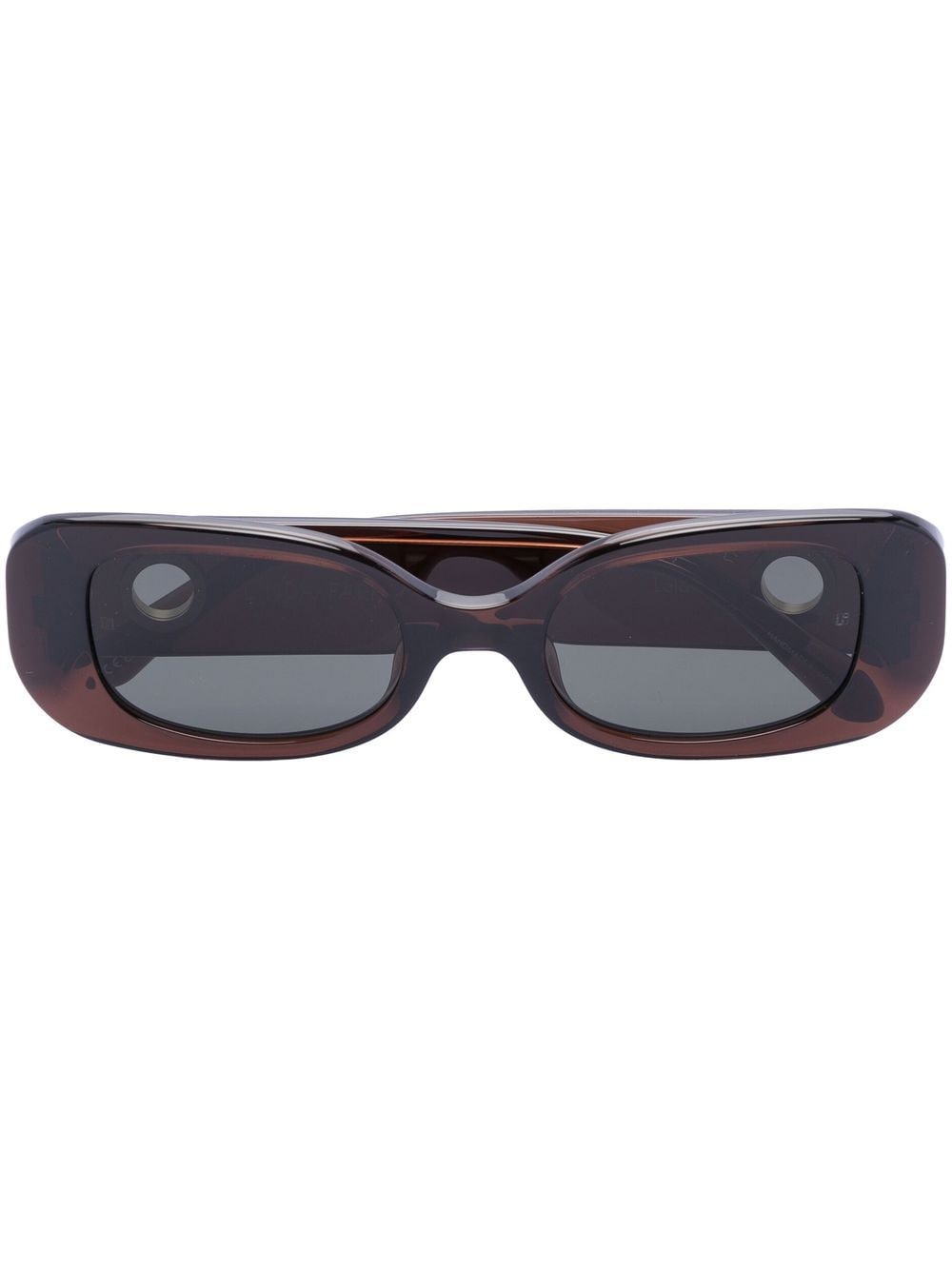 Linda Farrow Lola rectangle-frame sunglasses - Brown von Linda Farrow