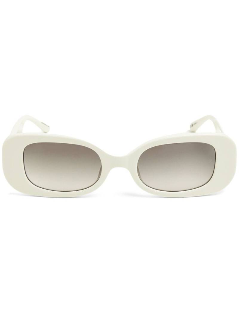 Linda Farrow Lola rectangle-frame sunglasses - White von Linda Farrow