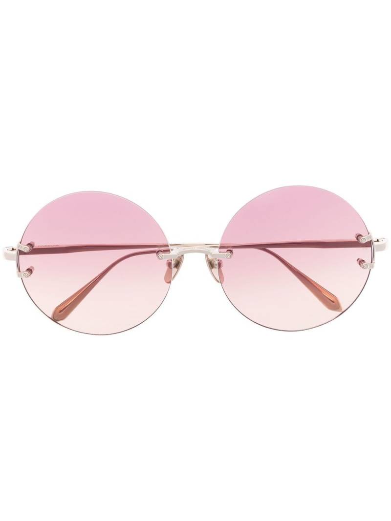 Linda Farrow Lotus round-frame sunglasses - Silver von Linda Farrow