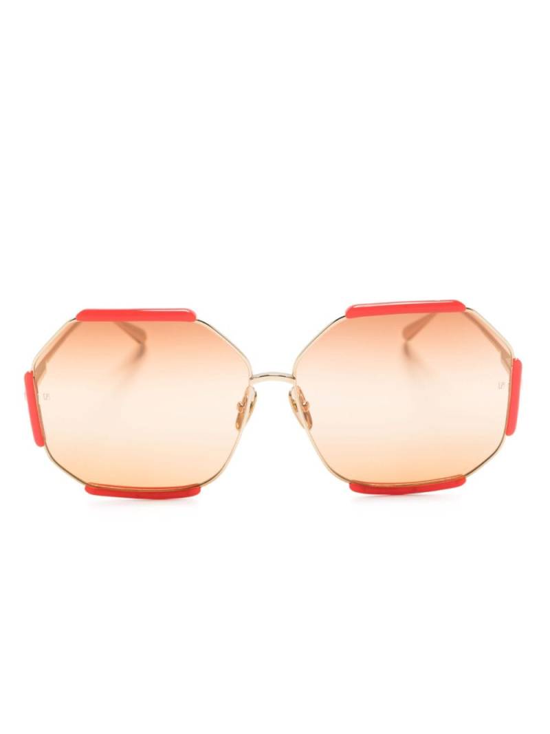 Linda Farrow Margot oversize-frame sunglasses - Red von Linda Farrow