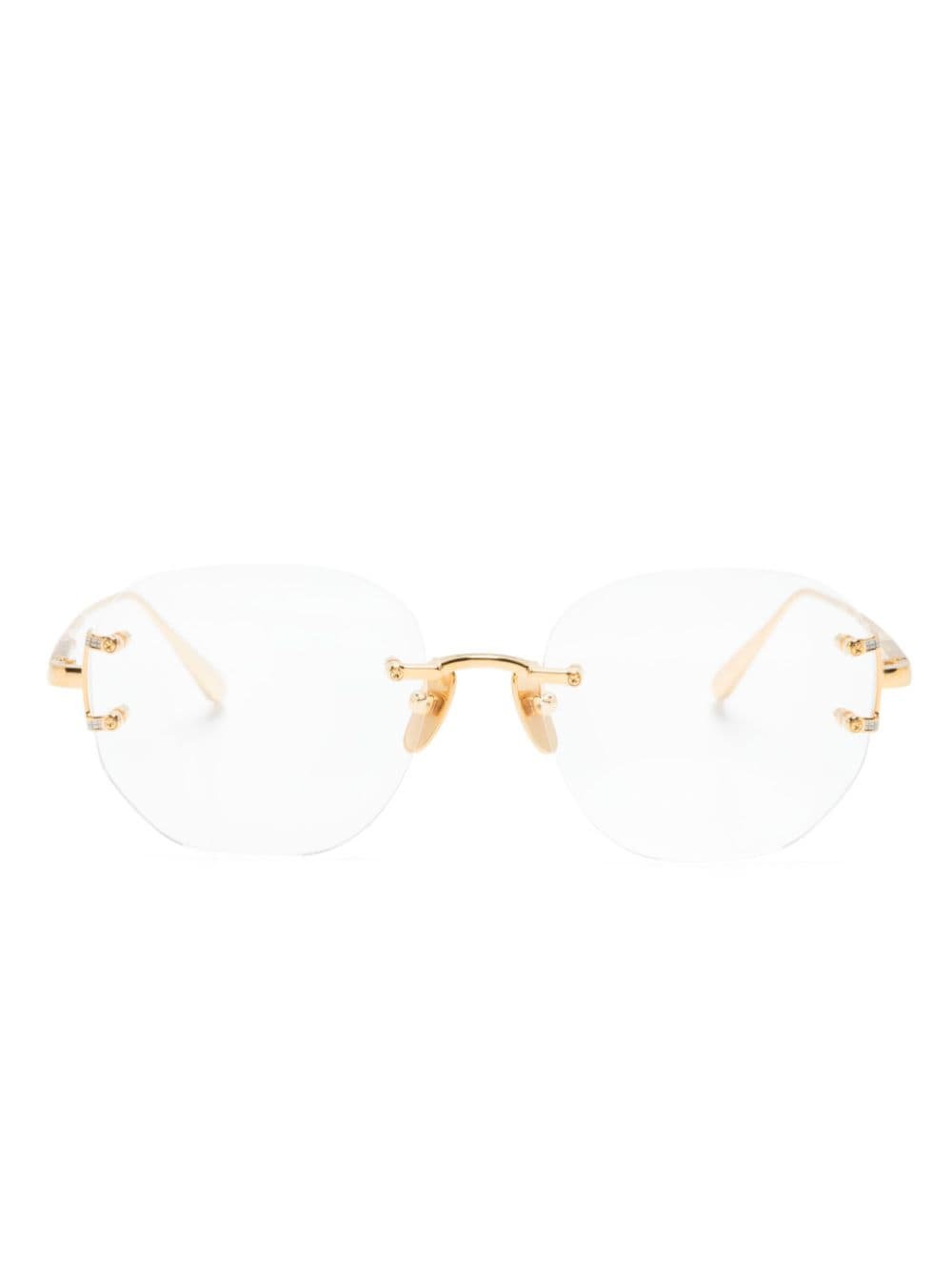 Linda Farrow Sandor oval-frame glasses - Gold von Linda Farrow