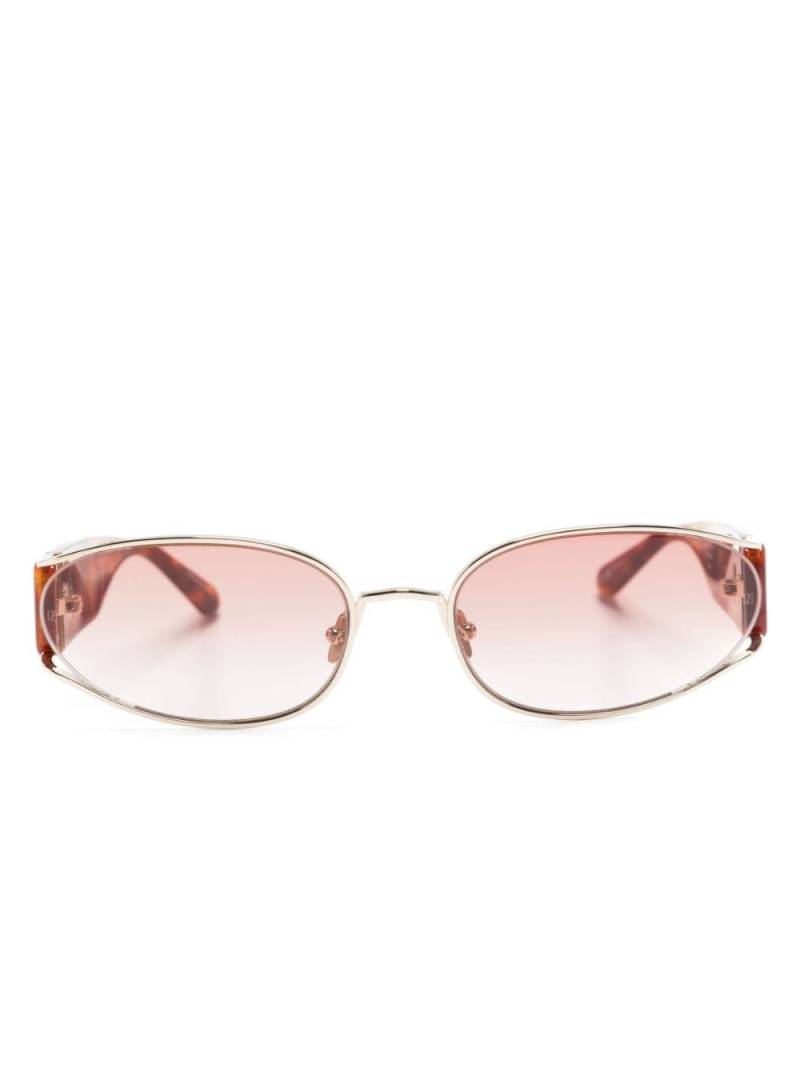 Linda Farrow Shelby oval-frame sunglasses - Brown von Linda Farrow