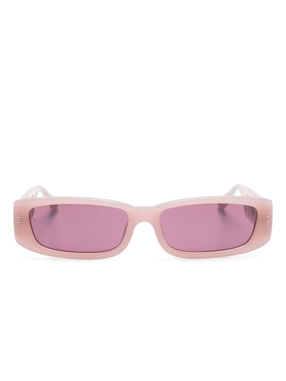 Linda Farrow Talita rectangle-frame sunglasses - Pink von Linda Farrow