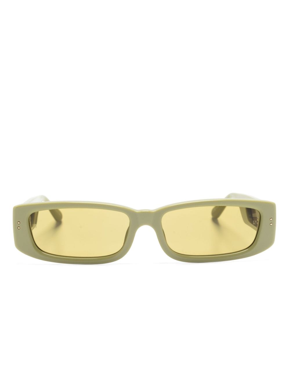 Linda Farrow Talita rectangular-frame sunglasses - Green von Linda Farrow
