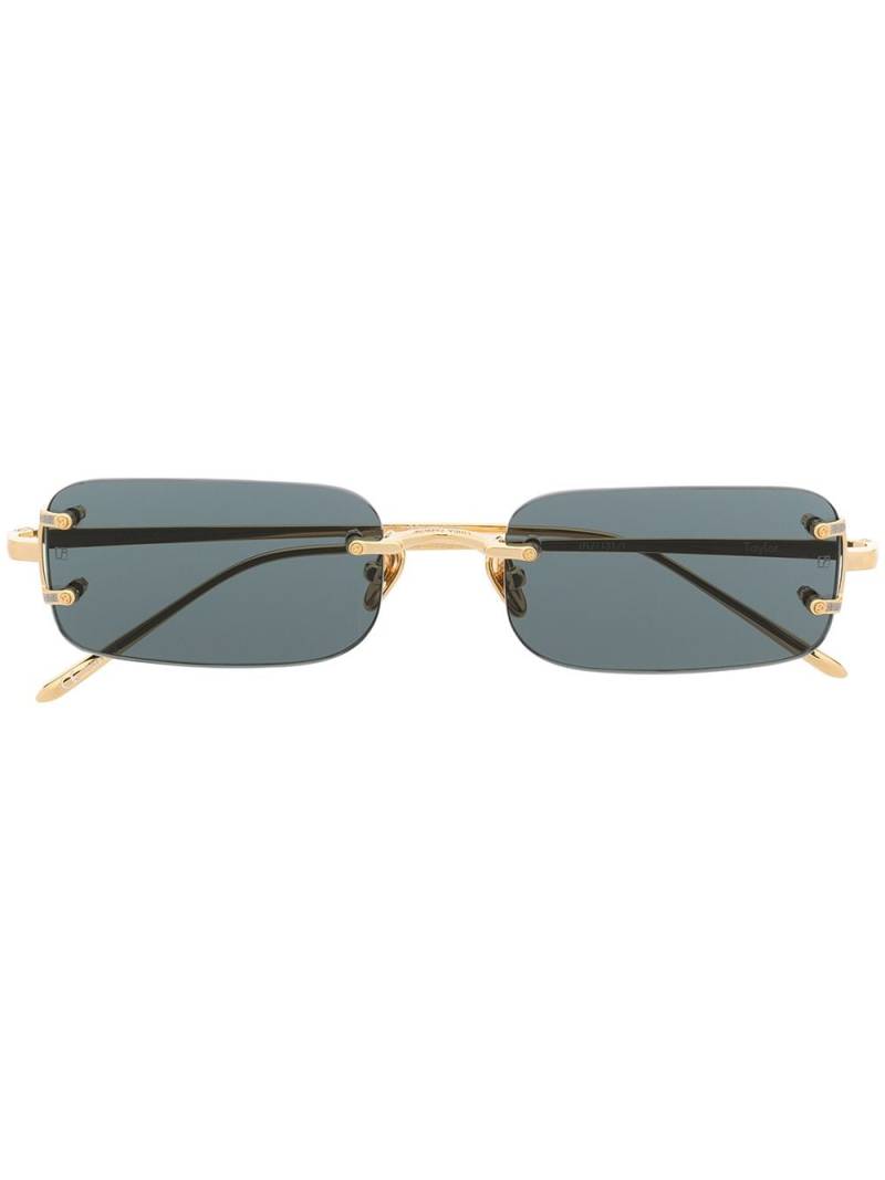 Linda Farrow Talor rectangular frame sunglasses - Gold von Linda Farrow