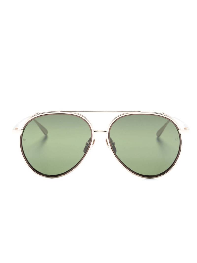 Linda Farrow Torino pilot-frame sunglasses - Gold von Linda Farrow