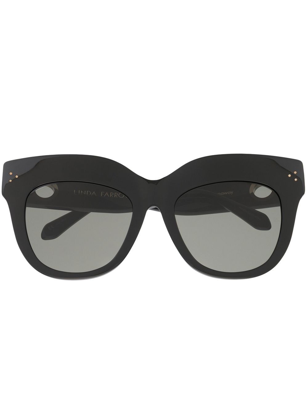 Linda Farrow oversize cat-eye sunglasses - Black von Linda Farrow