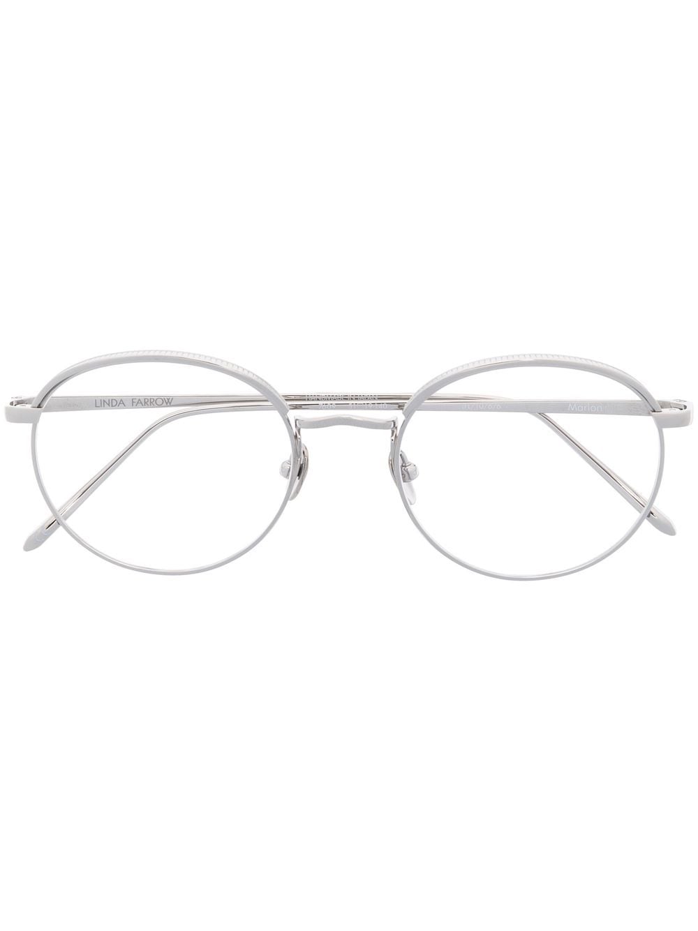 Linda Farrow round-frame glasses - Silver von Linda Farrow