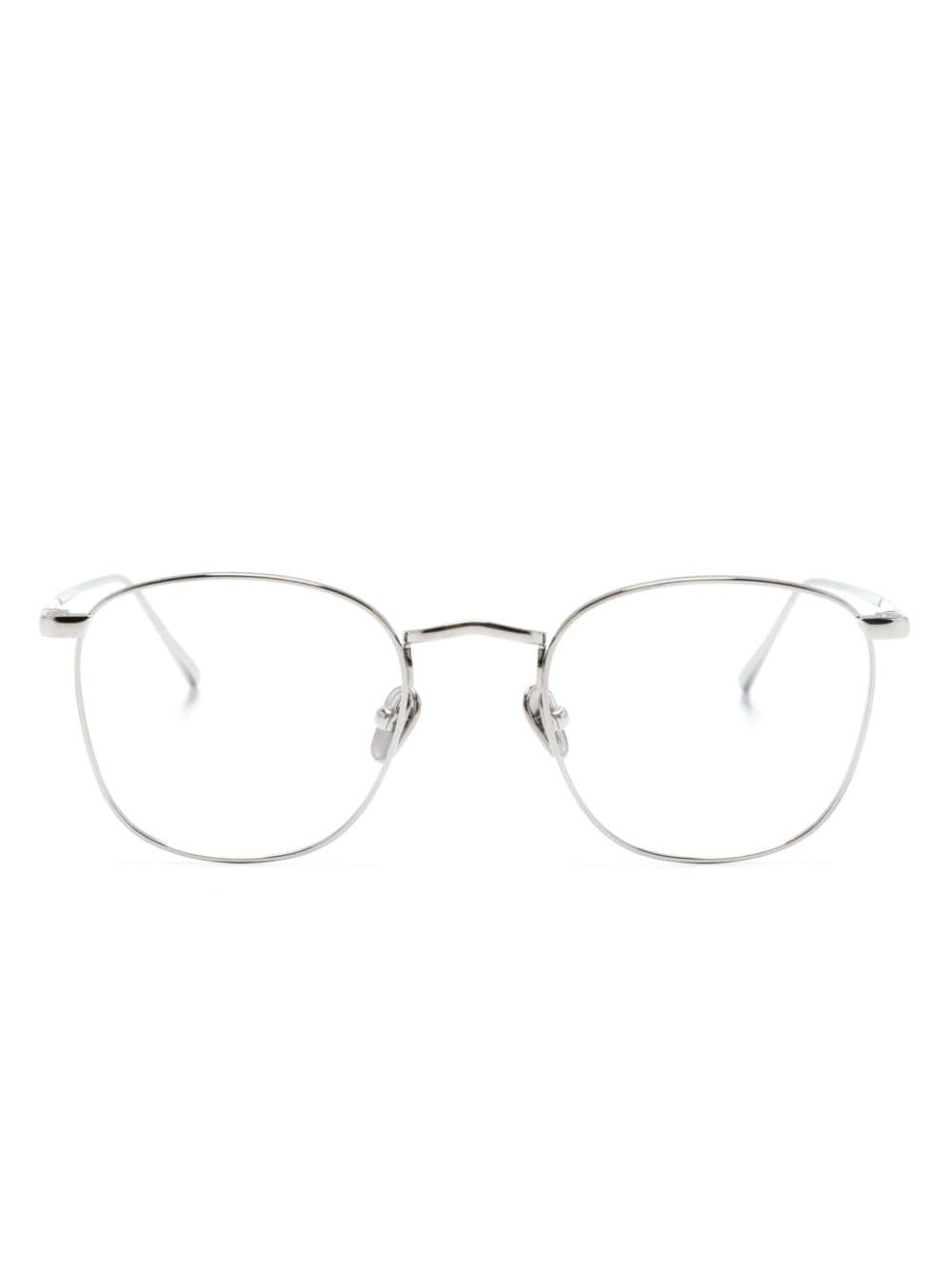 Linda Farrow round-frame metal glasses - Silver von Linda Farrow