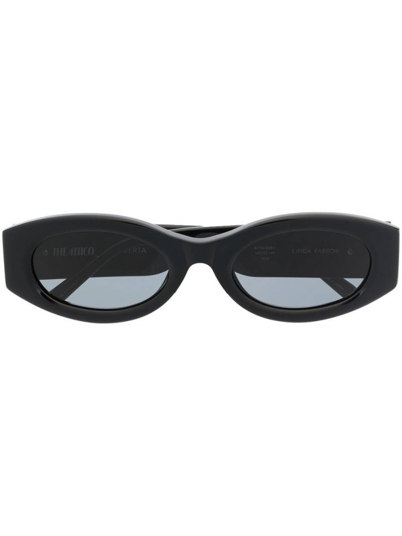 Linda Farrow round frame sunglasses - Black von Linda Farrow