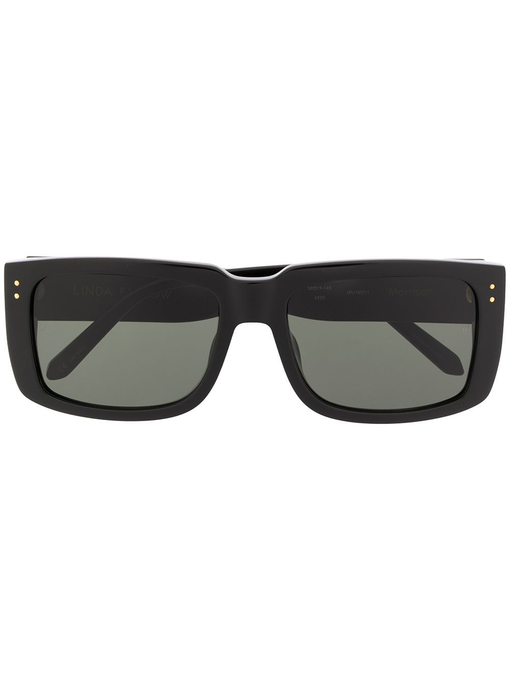 Linda Farrow square frame sunglasses - Black von Linda Farrow