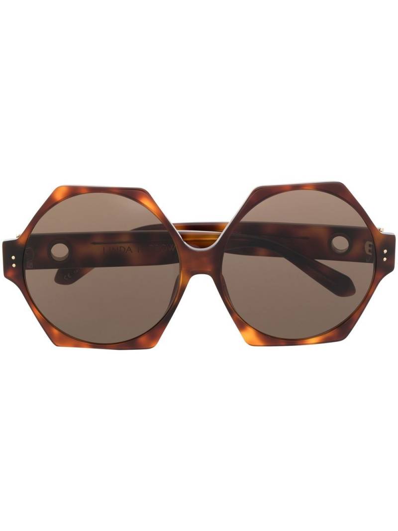 Linda Farrow tortoiseshell-effect square sunglasses - Brown von Linda Farrow