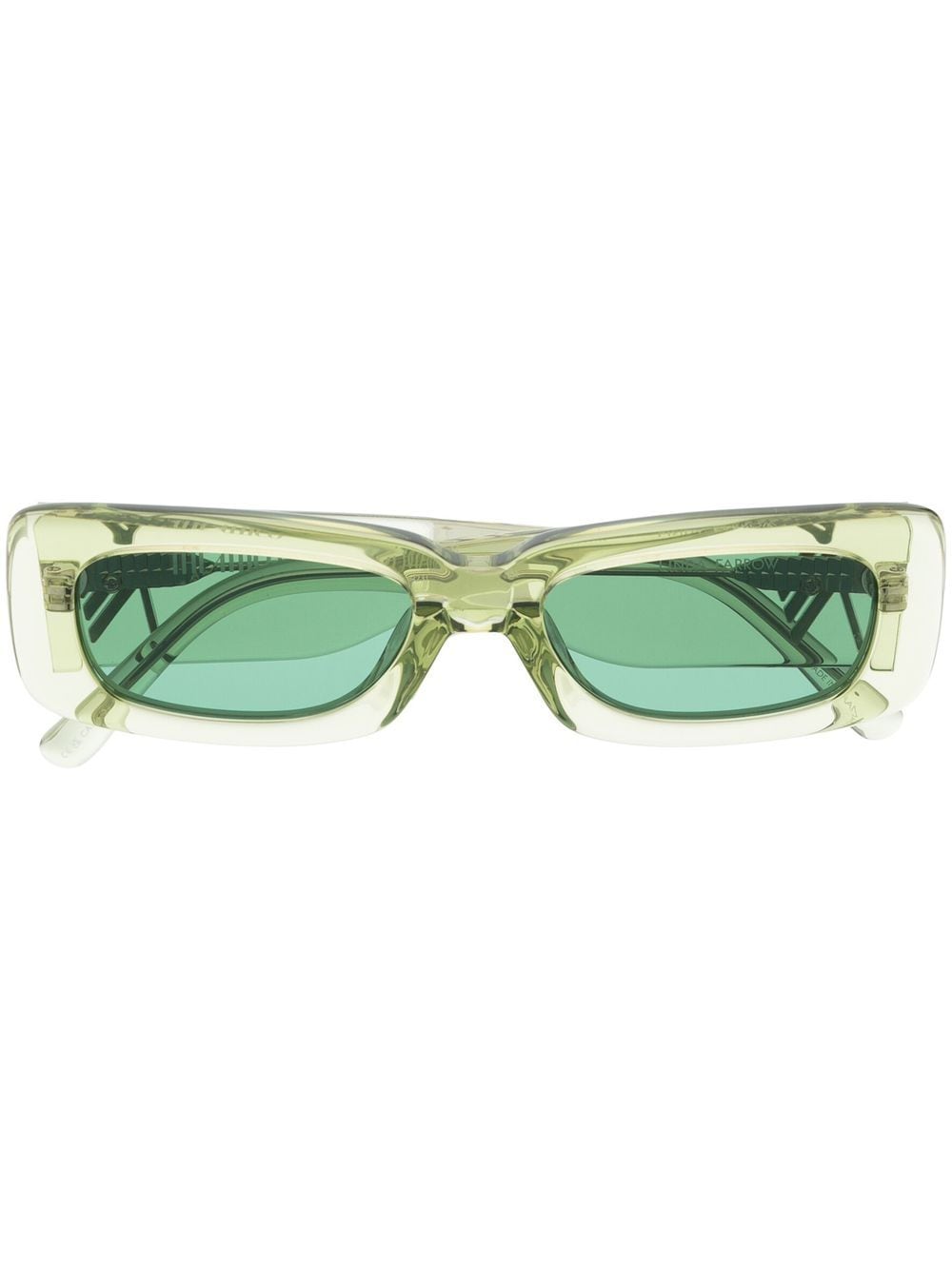 Linda Farrow transparent-frame sunglasses - Green von Linda Farrow