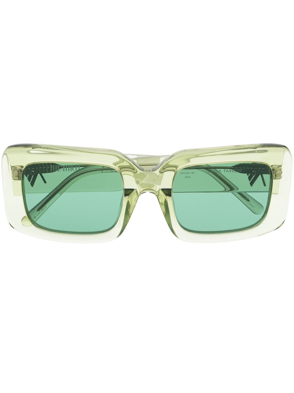 Linda Farrow x The Attico Jorja transparent-frame sunglasses - Green von Linda Farrow