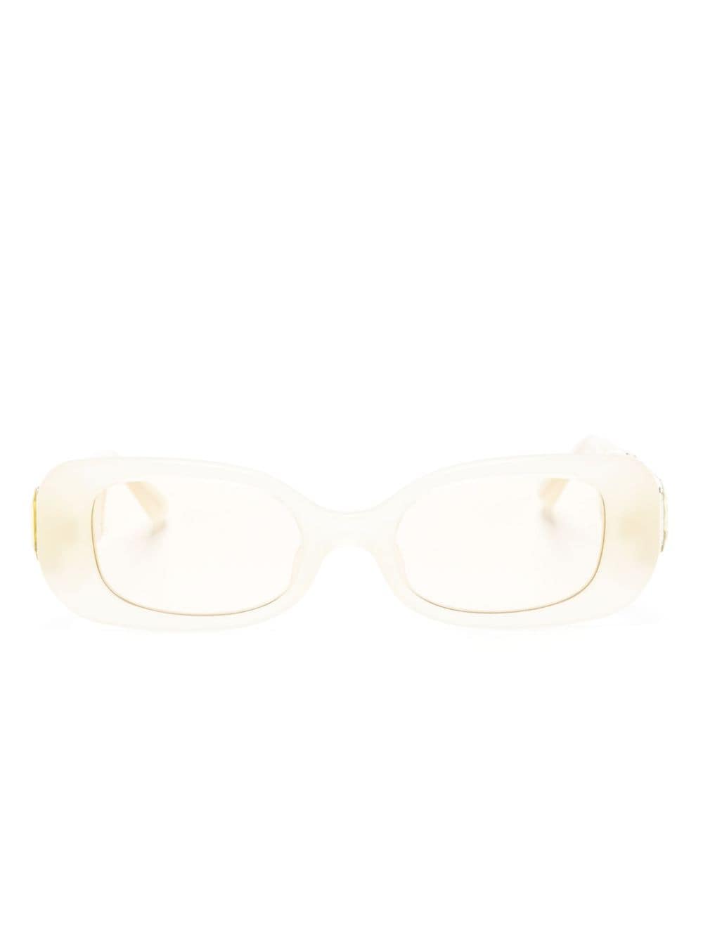 Linda Farrow x Nima Benati Lola rectangle-frame sunglasses - Yellow von Linda Farrow
