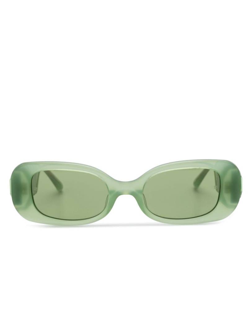 Linda Farrow x Nima Benati The Lola oval-frame sunglasses - Green von Linda Farrow