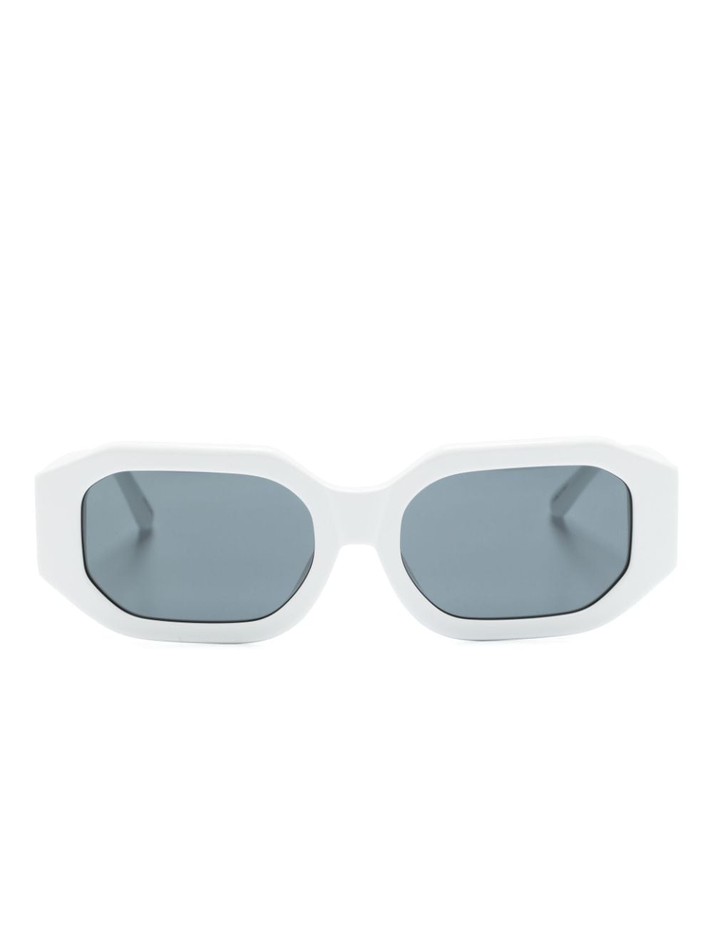 Linda Farrow x The Attico Irene hexagonal-frame sunglasses - White von Linda Farrow