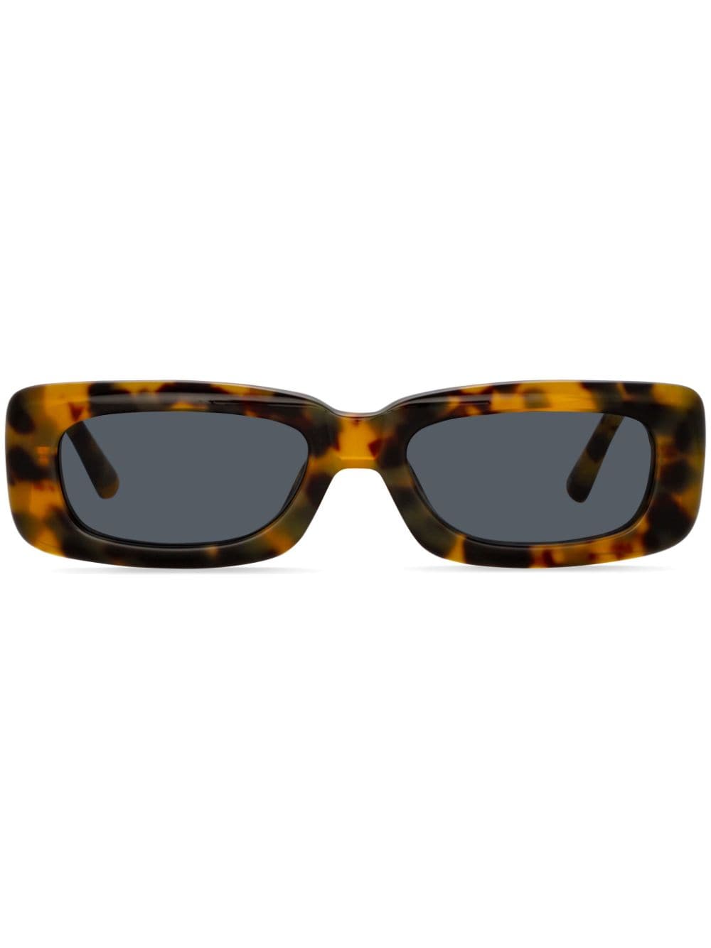 Linda Farrow x The Attico Mini Marfa rectangle-frame sunglasses - Brown von Linda Farrow