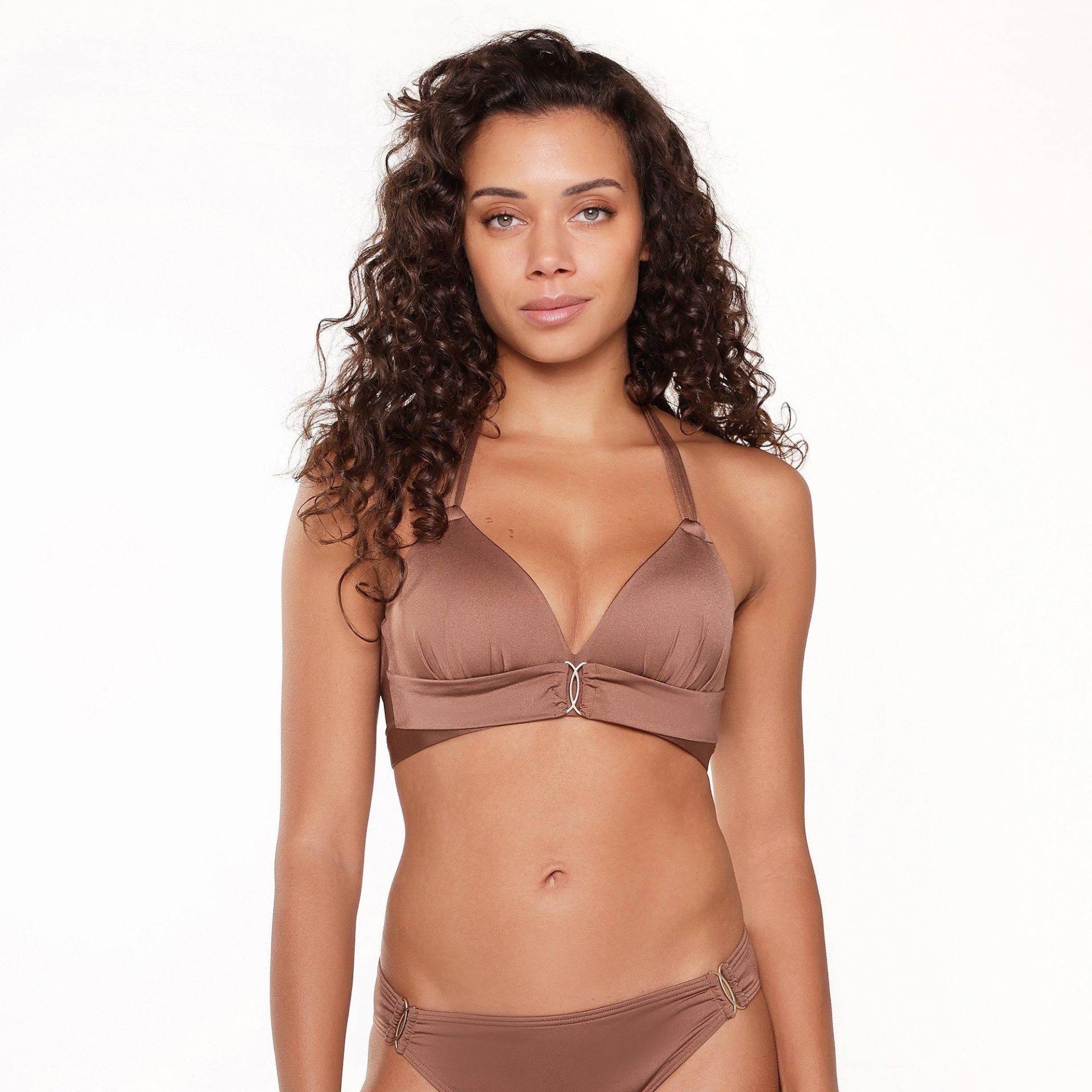 Bikini Oberteil Damen Braun A/36 von LingaDore