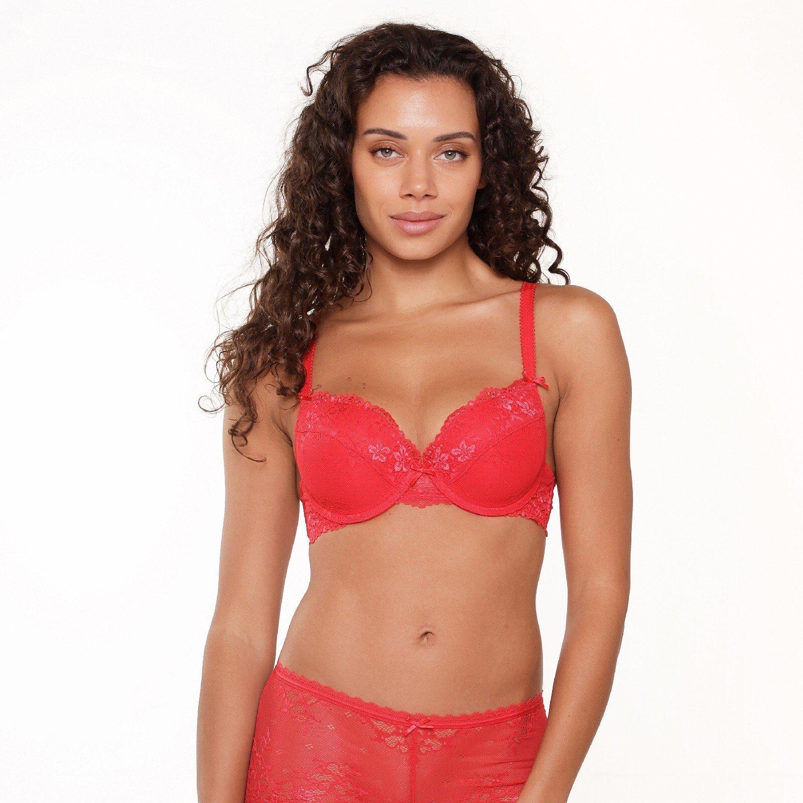 Push Up Bh Damen Rot Bunt A/85 von LingaDore