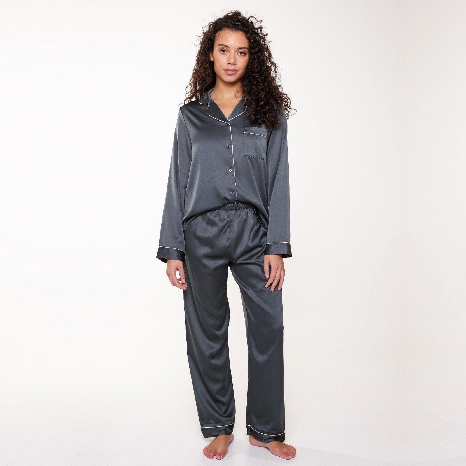 Pyjama Set Damen Blau XXL von LingaDore