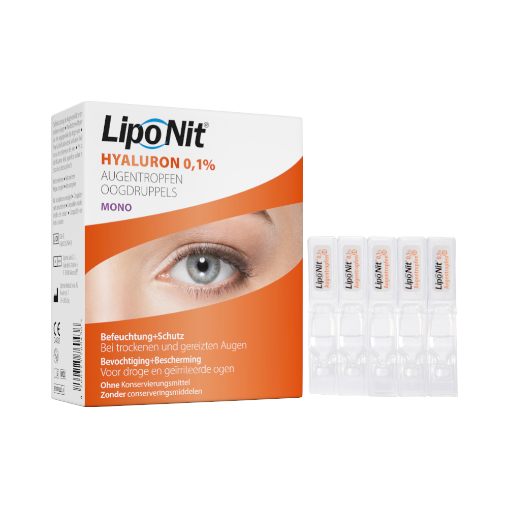 Lipo Nit Hyaluron Augentropfen 0.1% - 30x0.4ml Ampullen Lipo Nit Hyaluron Augentropfen 0.1% - 30x0.4ml Ampullen von Lipo Nit