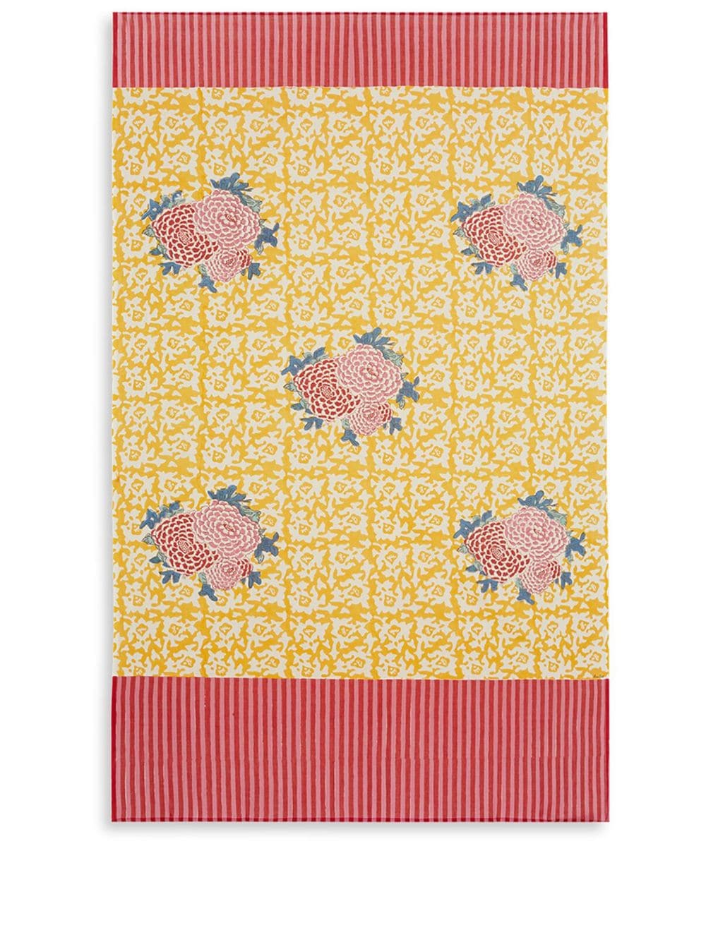 Lisa Corti Arabesque Corolla floral-print beach towel - Yellow von Lisa Corti