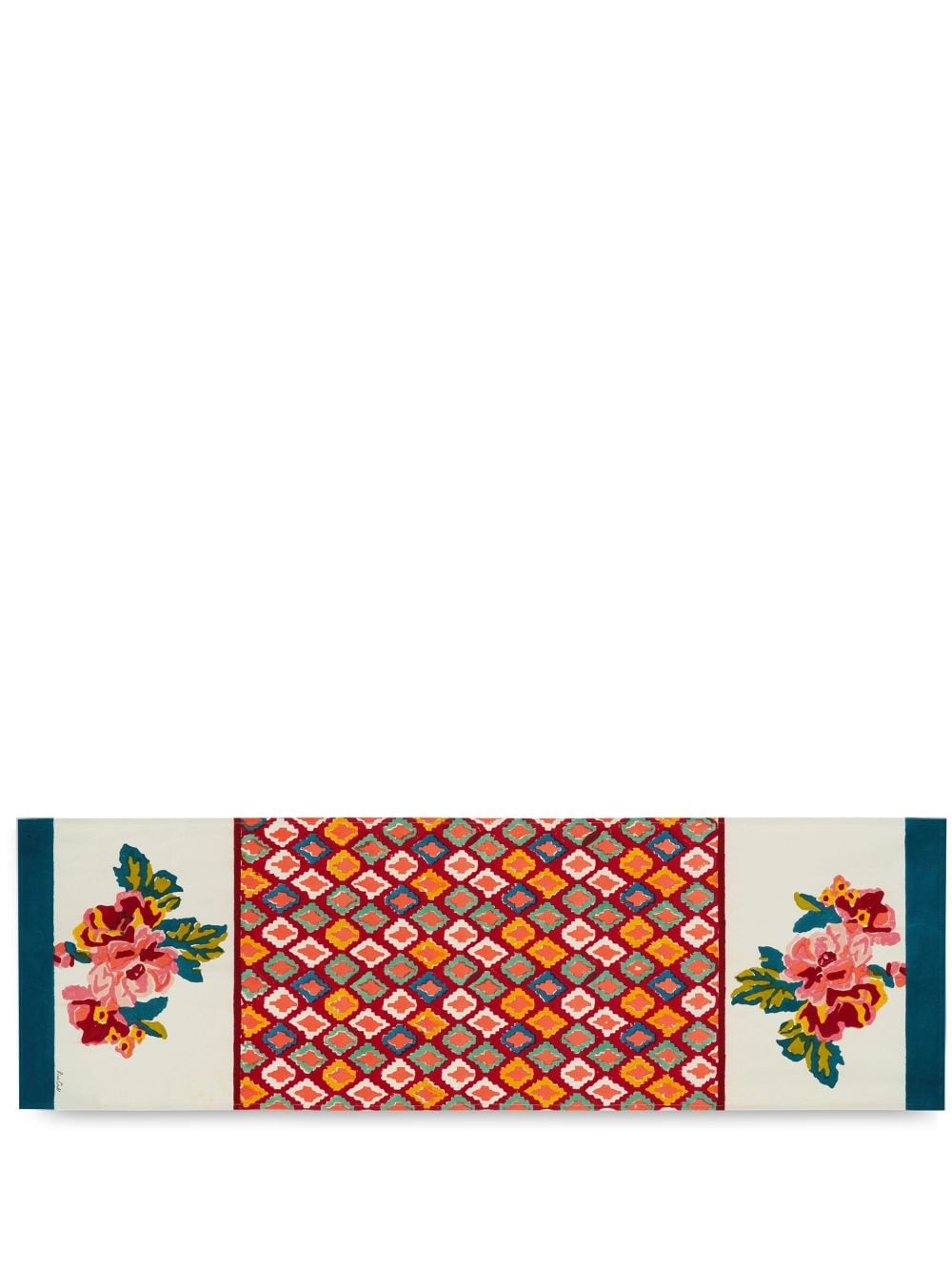 Lisa Corti Lisa Bouquet rectangular runner - White von Lisa Corti