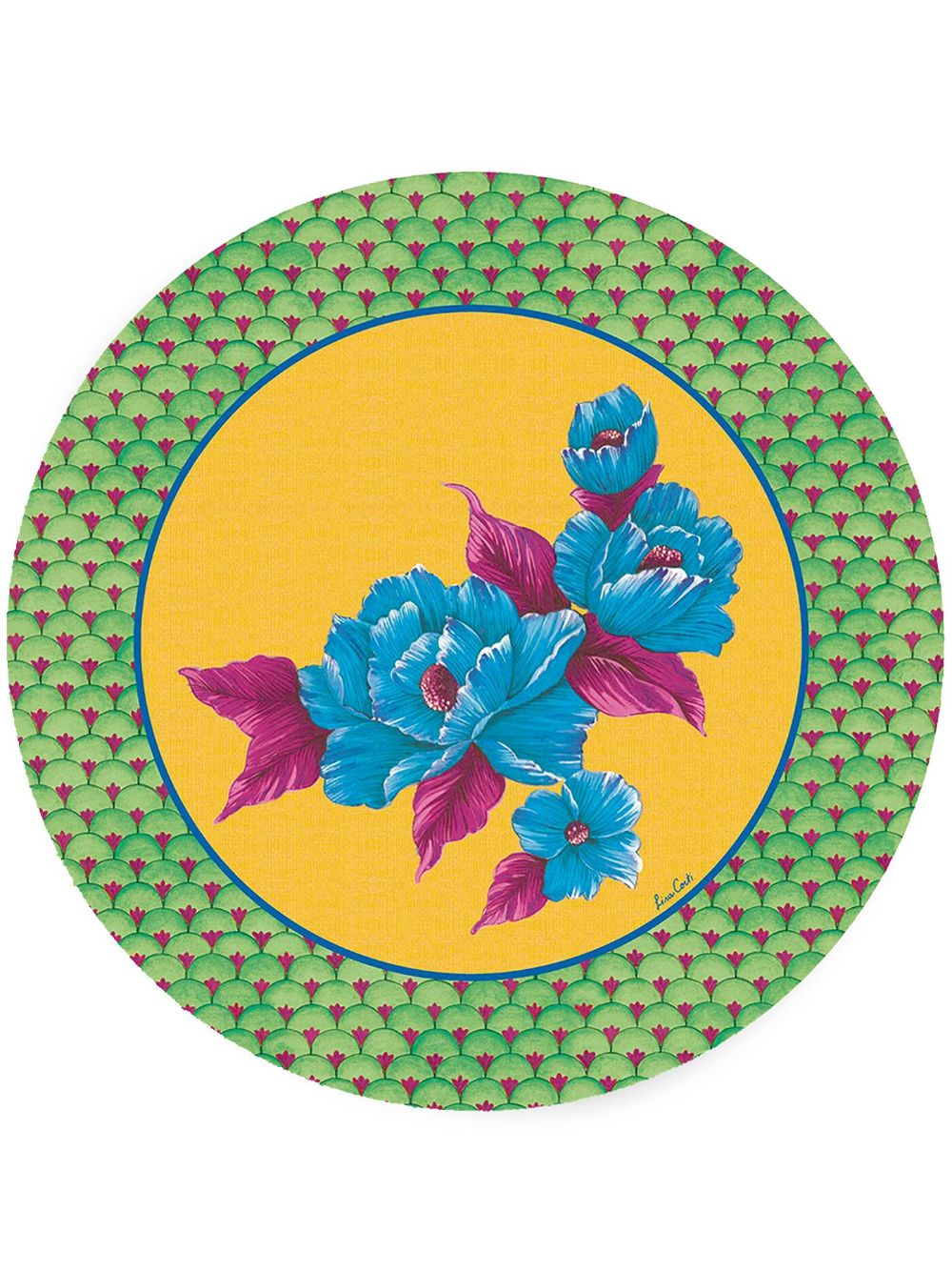 Lisa Corti Masonite circular placemat (set of two) - Yellow von Lisa Corti