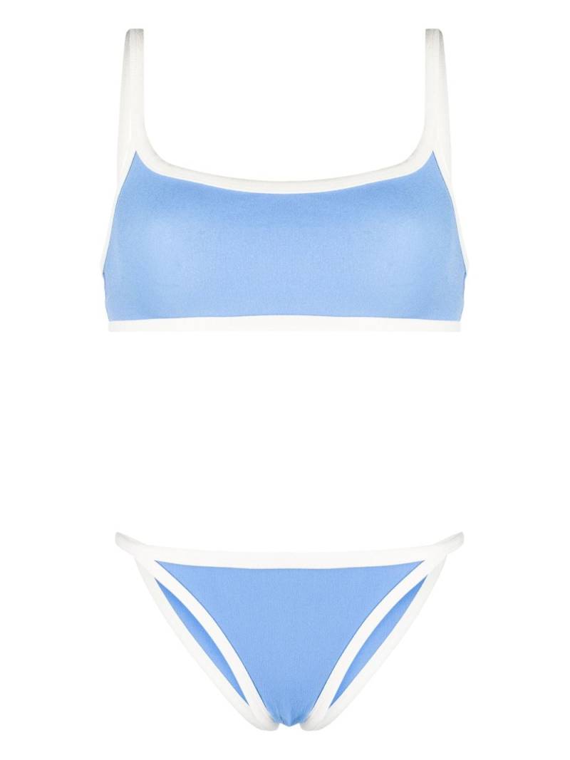 Lisa Marie Fernandez contrasting-border bikini set - Blue von Lisa Marie Fernandez