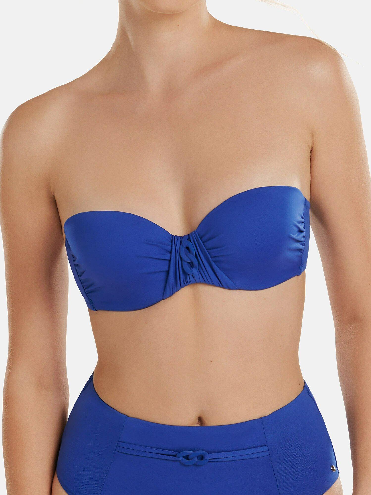 Badeanzug-oberteil Bandeau-balconnet Palma Damen Blau C/36 von Lisca