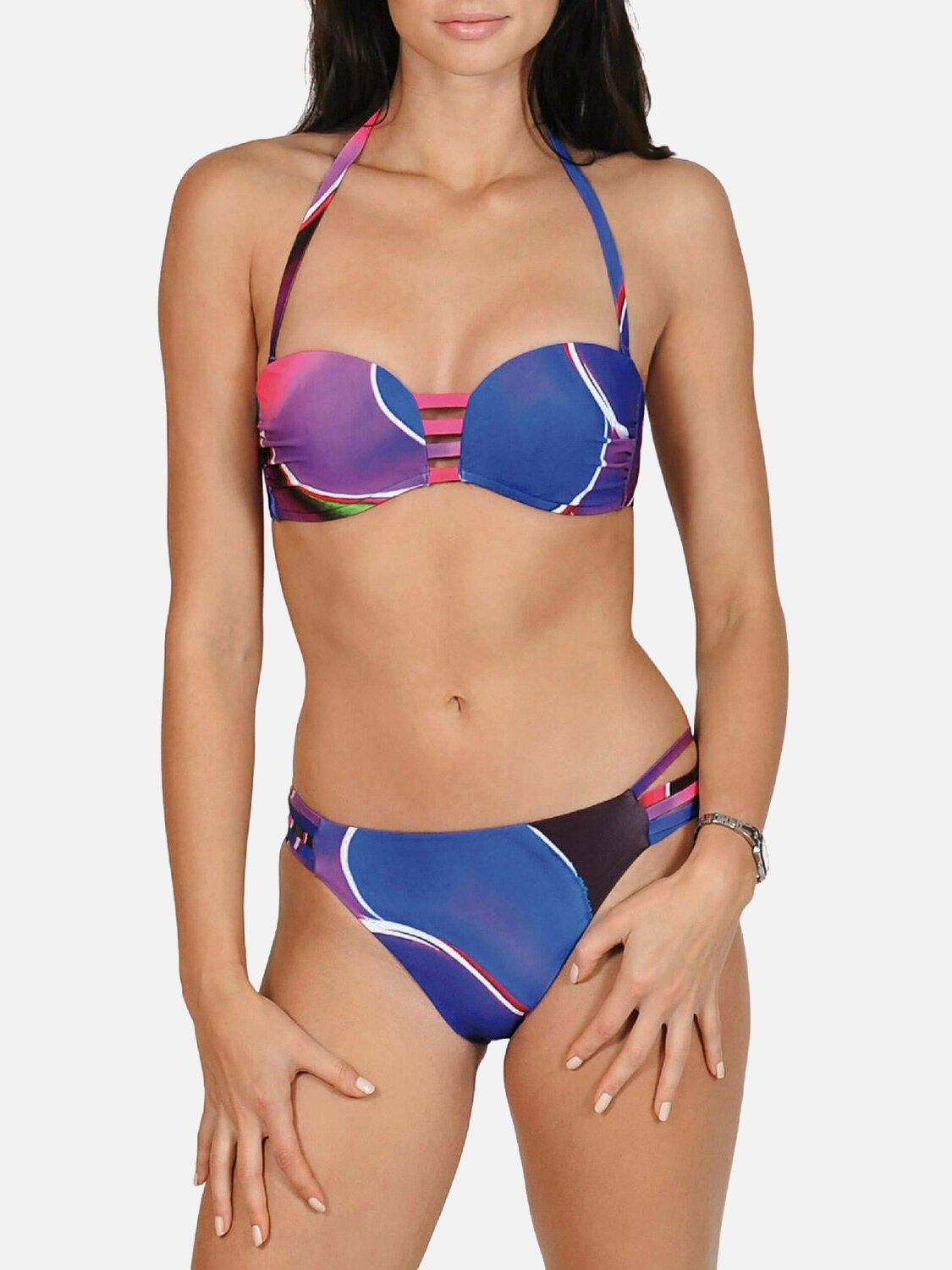 2-teiliges Bandeau-bikini-set Alanya Damen Violett Bedruckt 80 von Lisca