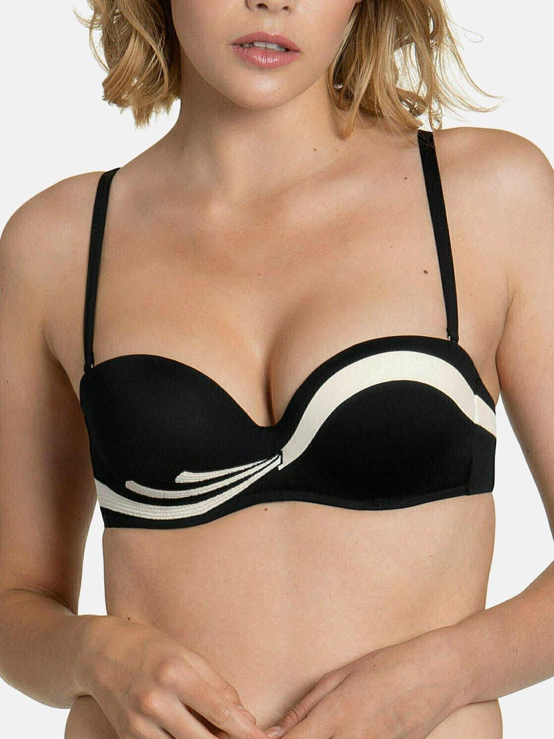 Bandeau-bikini Vorgeformt Guaraja Damen Schwarz B/36 von Lisca