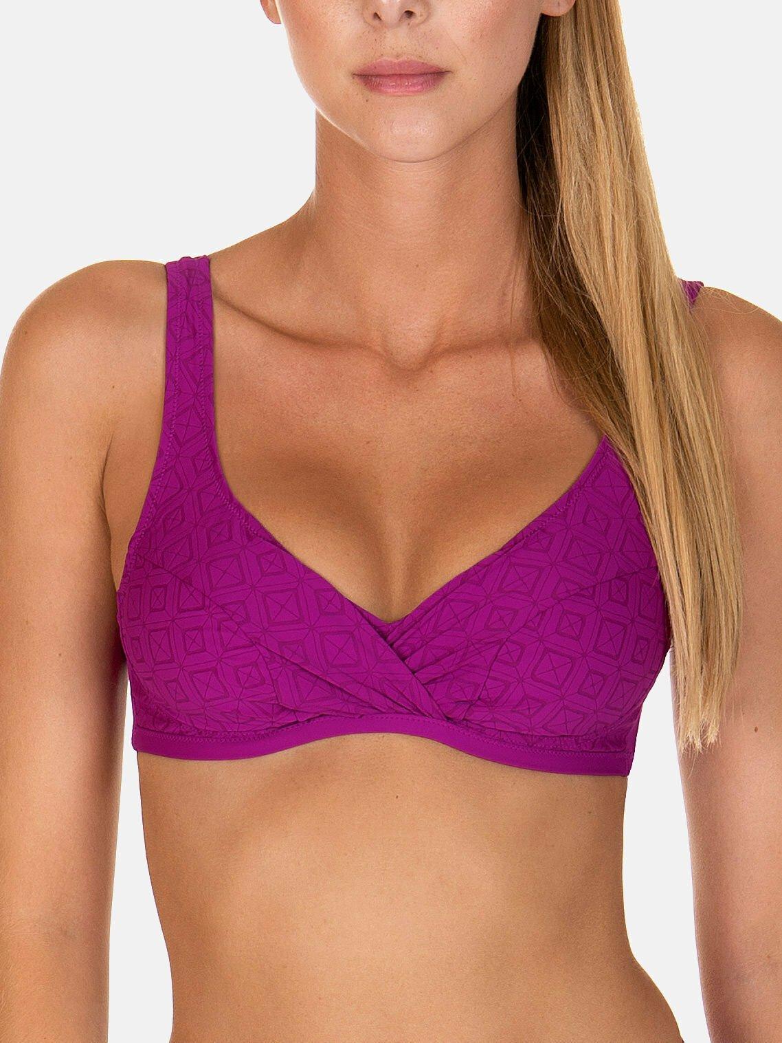 Bikini-oberteil Ohne Bügel Kala Nera Damen Violett Bedruckt E/42 von Lisca