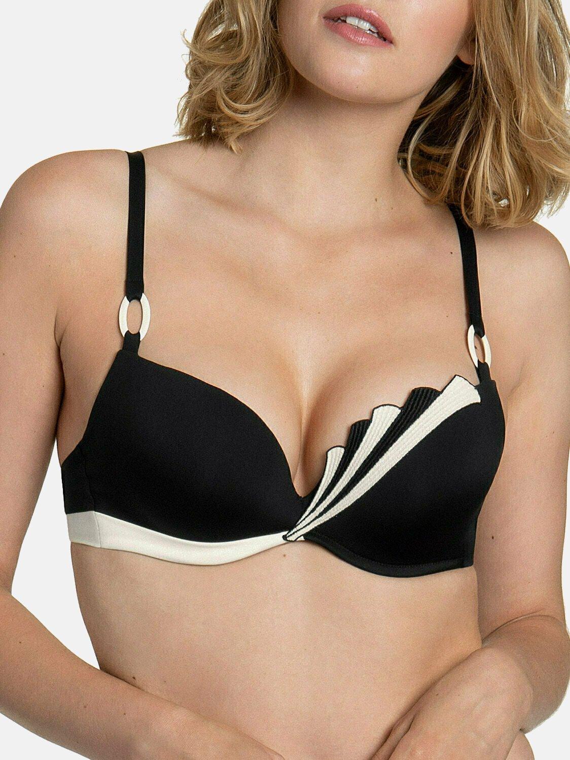 Bikini-oberteil Push-up Guaraja Damen Schwarz A/40 von Lisca