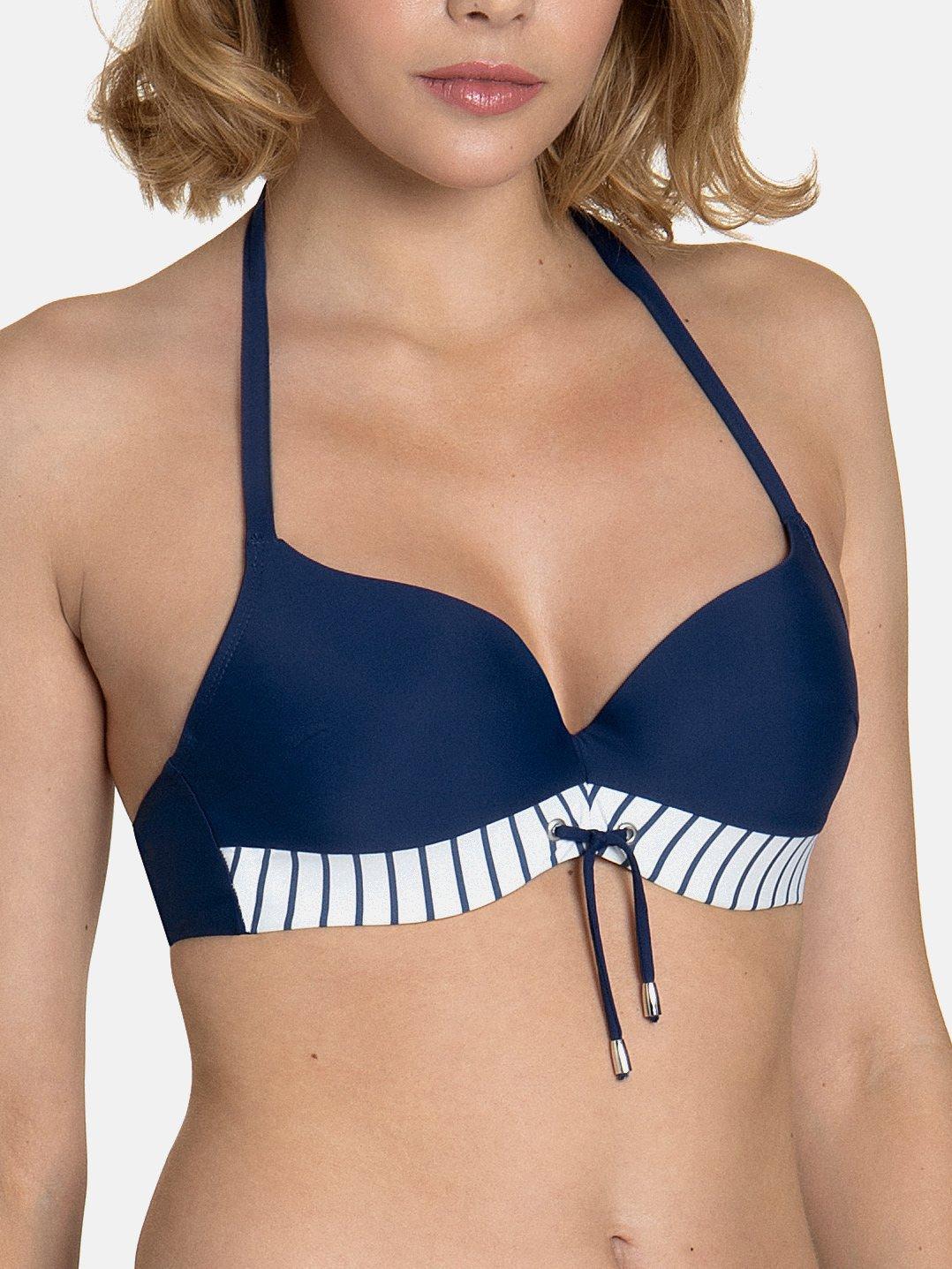 Bikini-oberteil Vorgeformt Verstellbare Träger Puerto Rico Damen Blau E/40 von Lisca